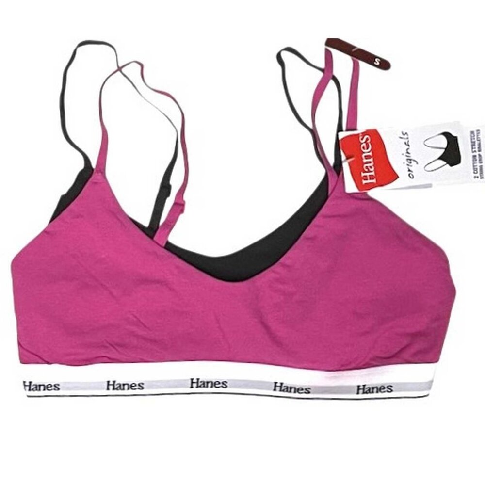 Originals Hanes Women's 2pk Stretch Triangle Bralette